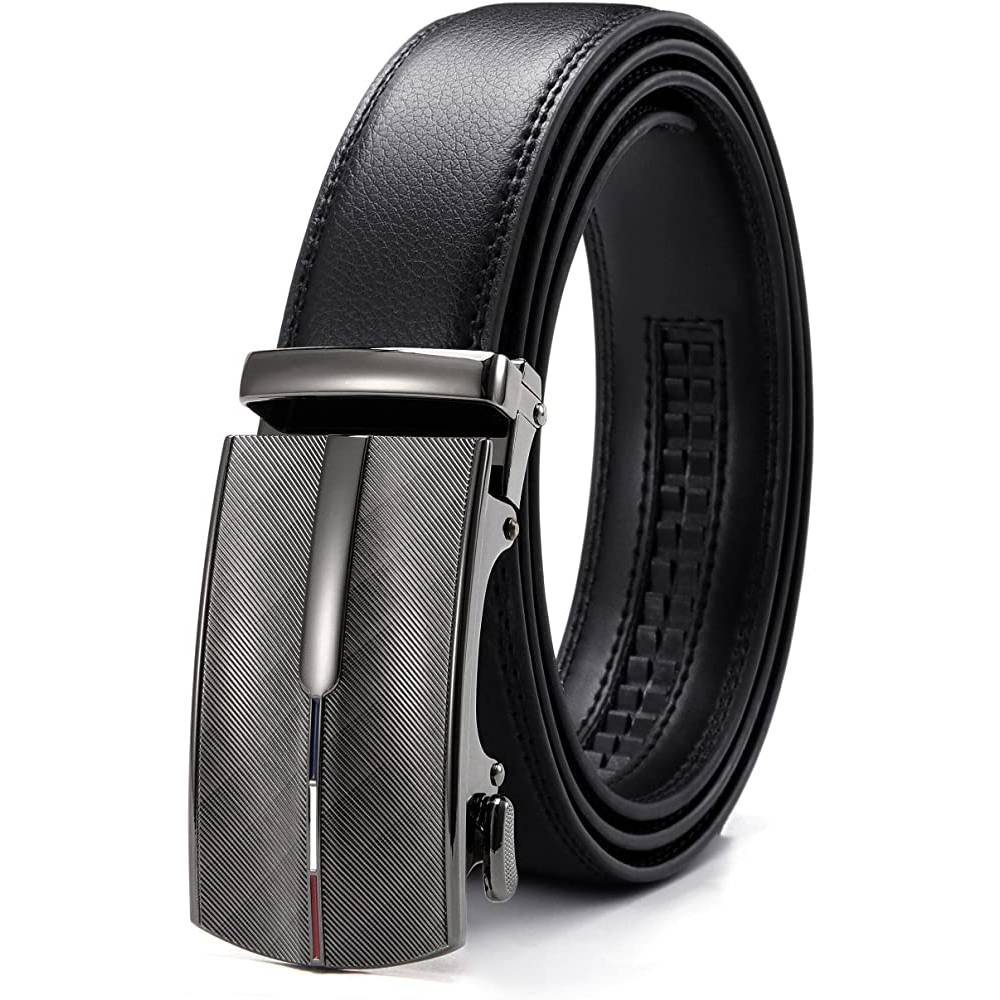 CHAOREN Ratchet Belt for men - Mens Belt Leather 1 3/8" for Casual Jeans - Micro Adjustable Belt Fit Everywhere - MLATEB