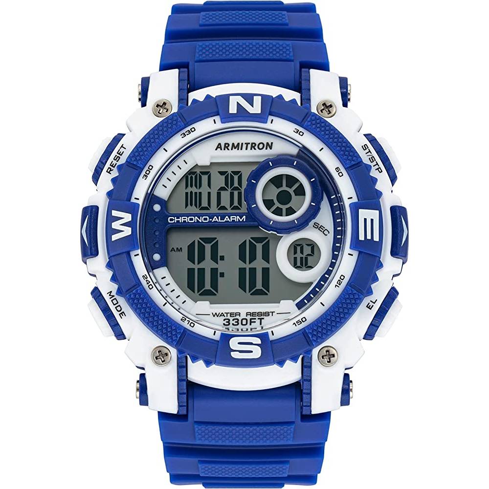 Armitron Sport Men's Digital Chronograph Resin Strap Watch, 40/8284 | Multiple Colors - BLWH