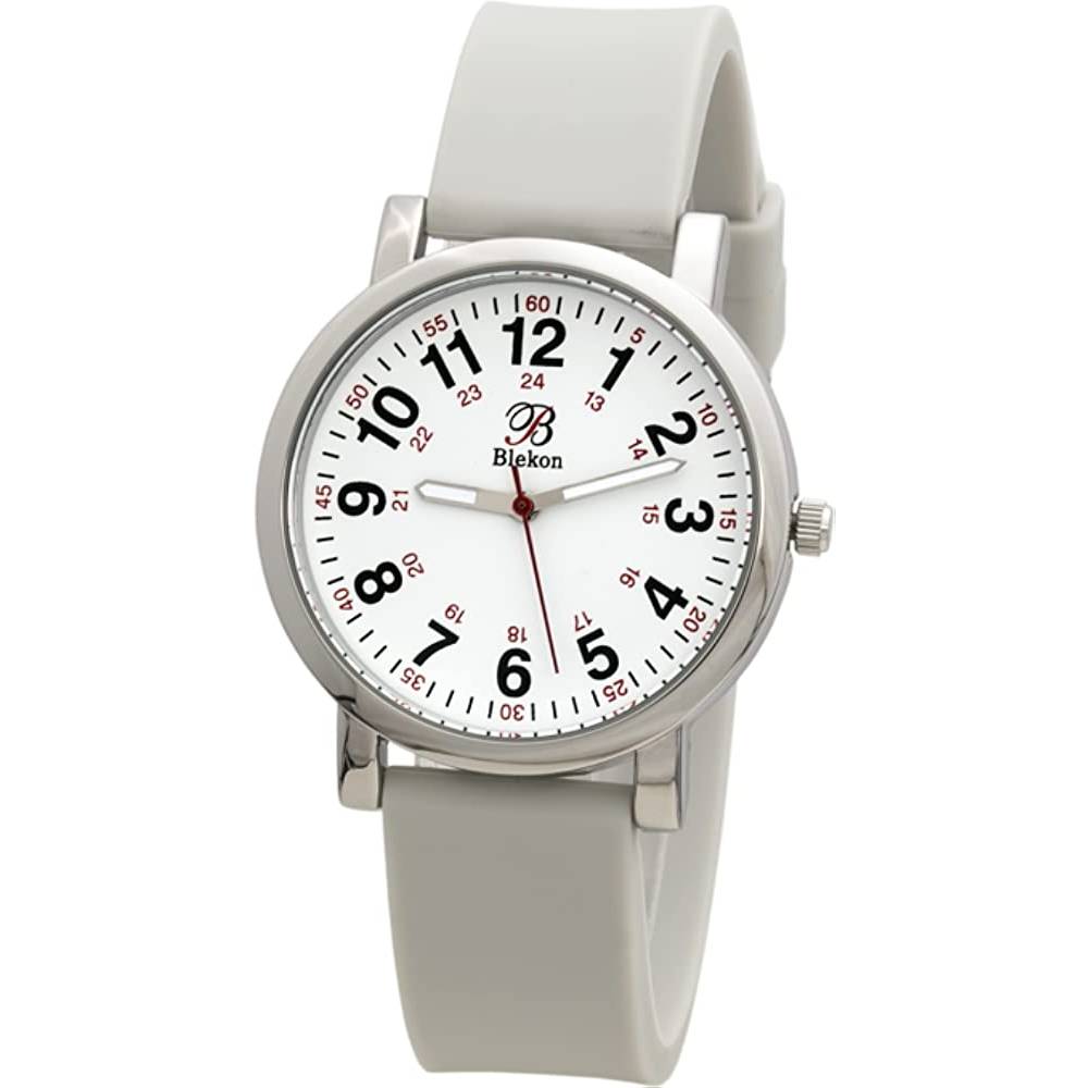 Blekon Original Nurse Watch for Medical Professionals and Students – Various Scrub Colors, Easy Read Dial, Military Time with Second Hand, Silicone Band, 3 ATM Water Resistant - SLG