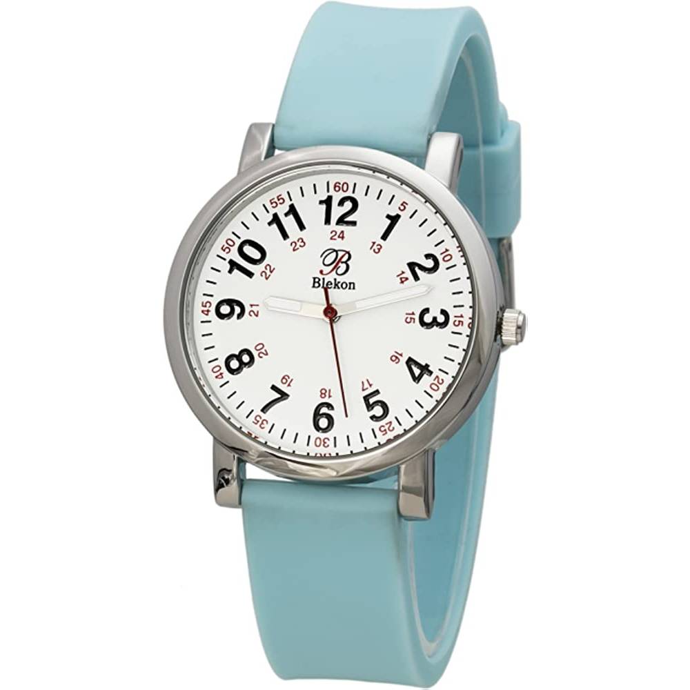 Blekon Original Nurse Watch for Medical Professionals and Students – Various Scrub Colors, Easy Read Dial, Military Time with Second Hand, Silicone Band, 3 ATM Water Resistant - SL
