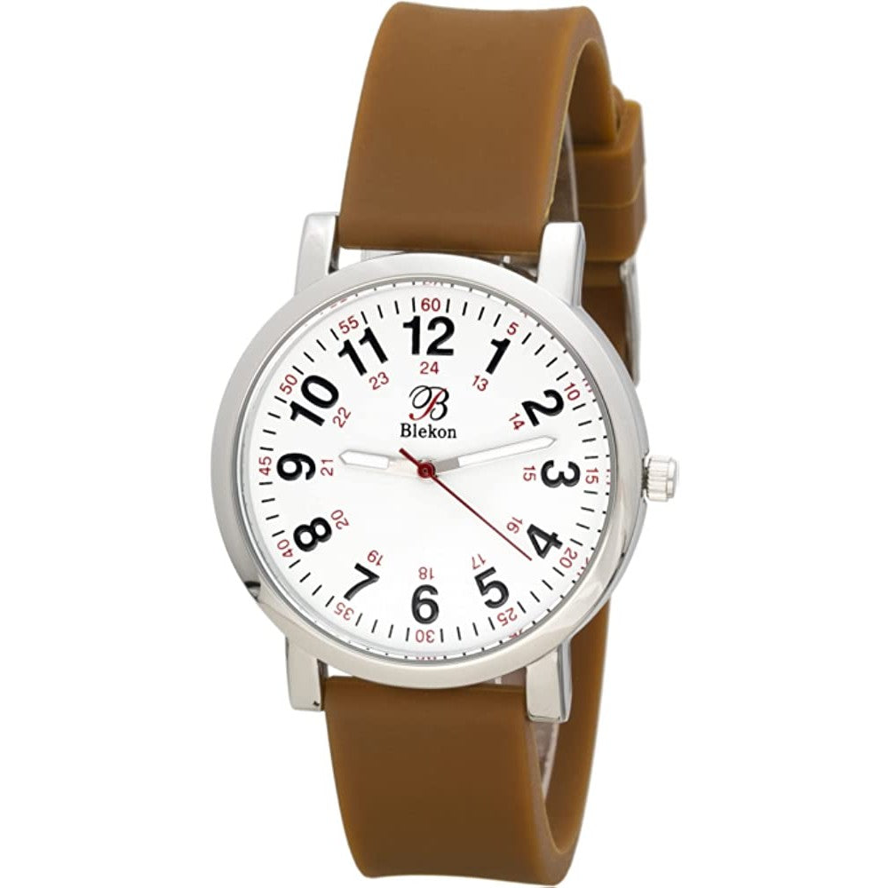 Blekon Original Nurse Watch for Medical Professionals and Students – Various Scrub Colors, Easy Read Dial, Military Time with Second Hand, Silicone Band, 3 ATM Water Resistant - SB