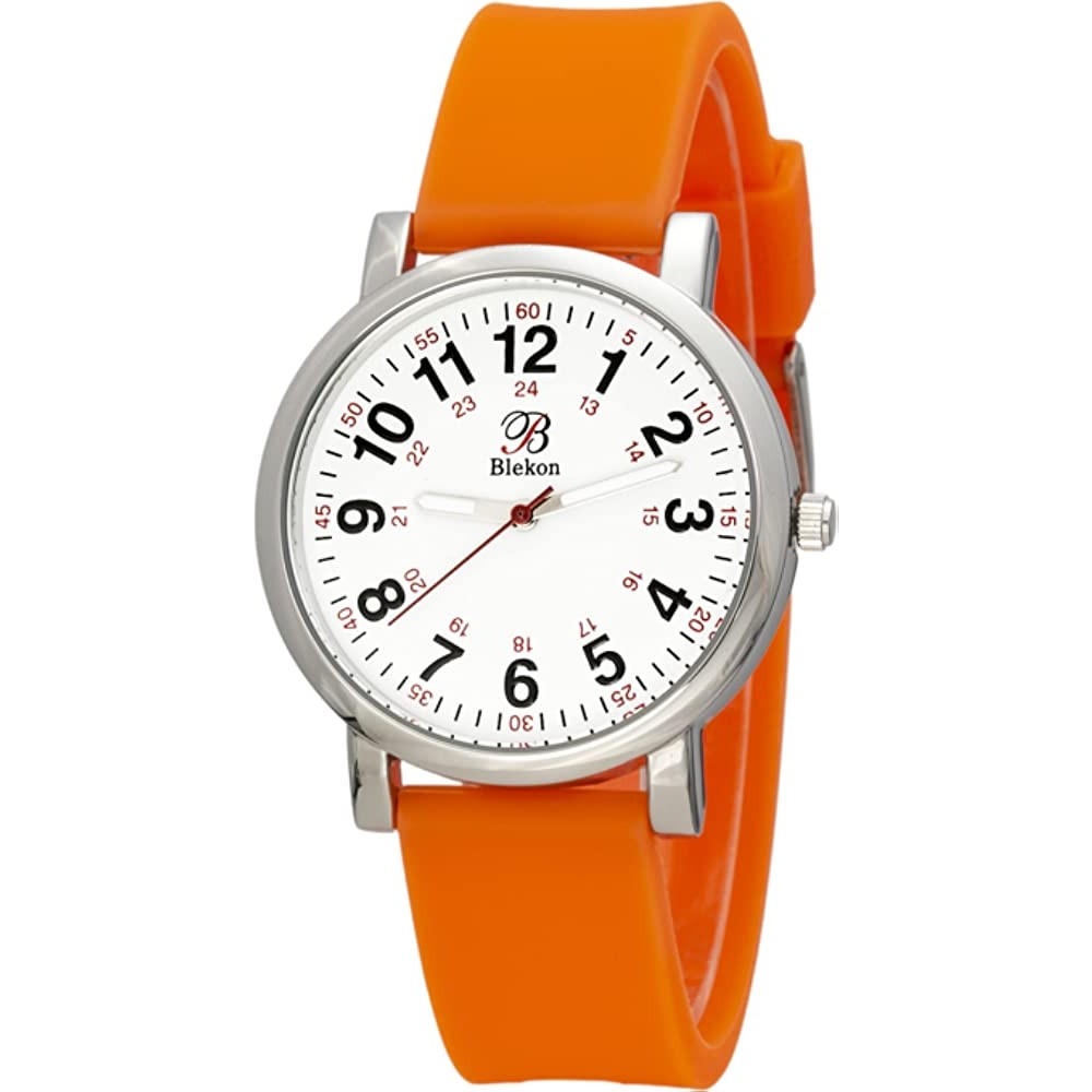 Blekon Original Nurse Watch for Medical Professionals and Students – Various Scrub Colors, Easy Read Dial, Military Time with Second Hand, Silicone Band, 3 ATM Water Resistant - SO
