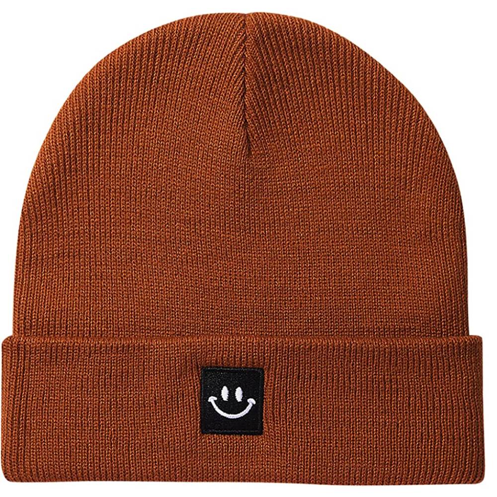 MaxNova Knit Beanie Hat with Smile Face for Men/Women | Multiple Colors - CA