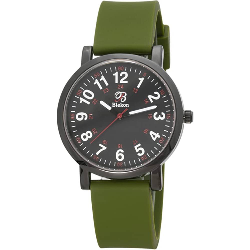Blekon Original Nurse Watch for Medical Professionals and Students – Various Scrub Colors, Easy Read Dial, Military Time with Second Hand, Silicone Band, 3 ATM Water Resistant - BAY