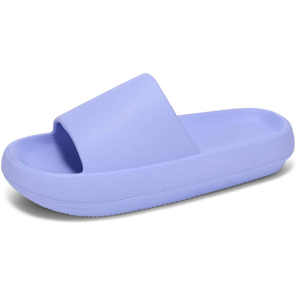 Welltree Cloud Slides for Women Men Pillow Slippers Non-Slip Bathroom Shower Sandals Soft Thick Sole Indoor and Outdoor Slides | Multiple Colors and Sizes - L