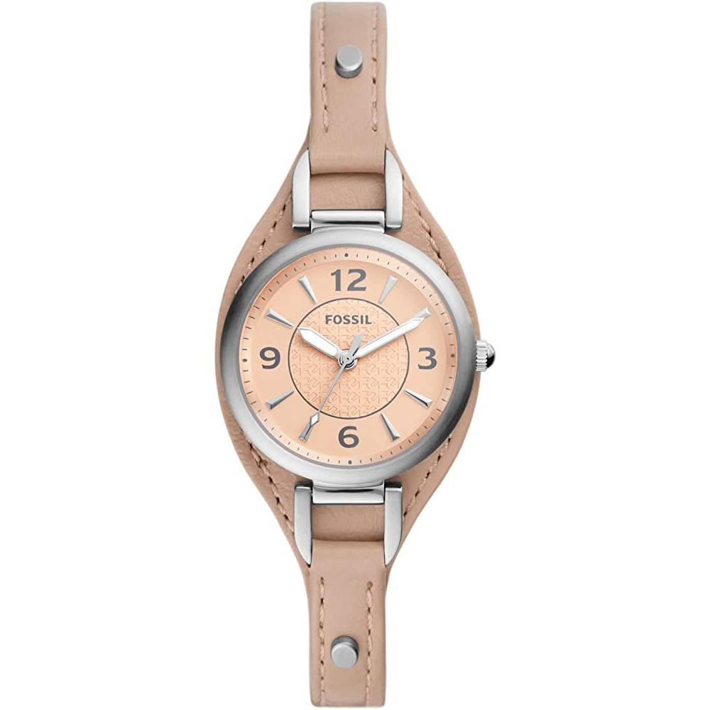 Fossil Women's Carlie Mini Quartz Stainless Steel and Leather Watch - SCC