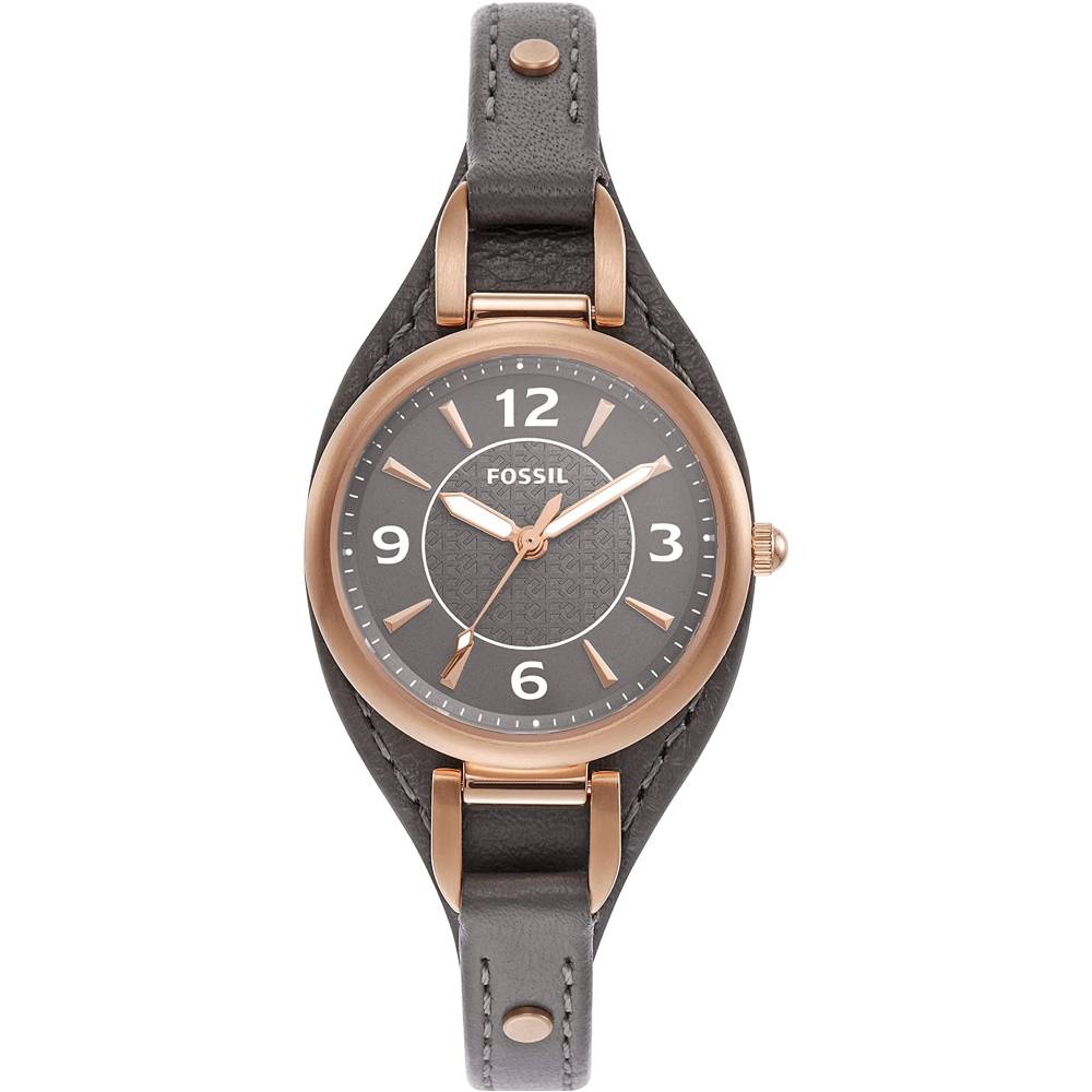 Fossil Women's Carlie Mini Quartz Stainless Steel and Leather Watch - RGGC