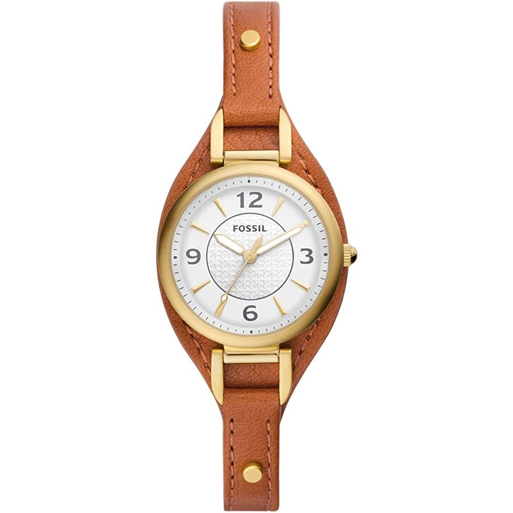 Fossil Women's Carlie Mini Quartz Stainless Steel and Leather Watch - GBC