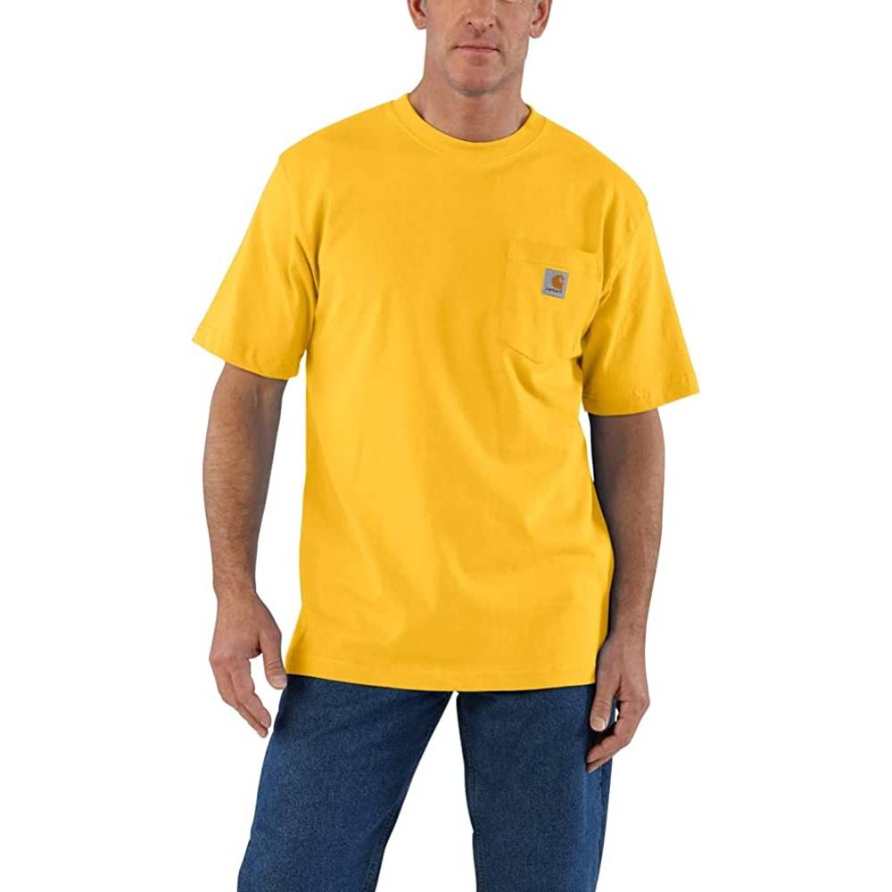Carhartt Men's Loose Fit Heavyweight Short-Sleeve Pocket T-Shirt | Multiple Colors and Sizes - SY