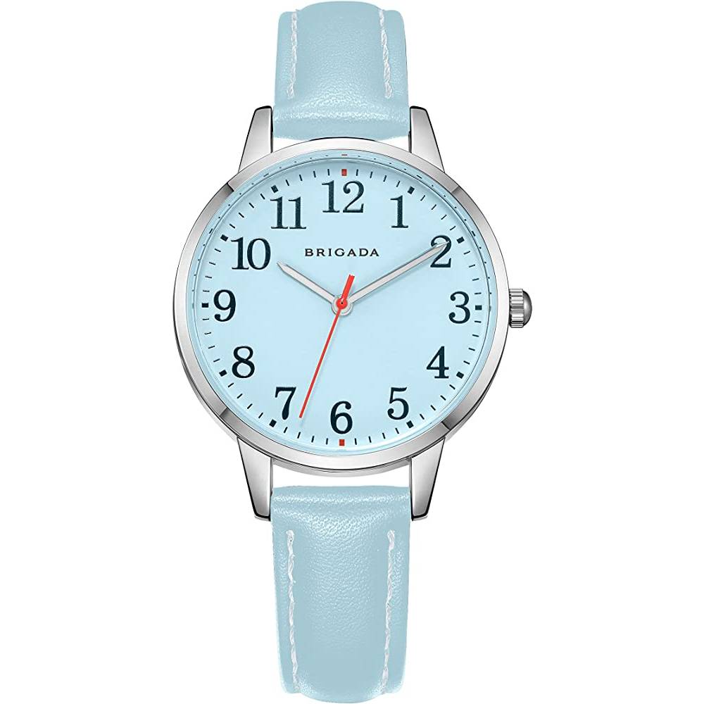 BRIGADA Women's Watch Elegant Watch for Women Leather Band Ladies Watch for Women Waterproof - BLB