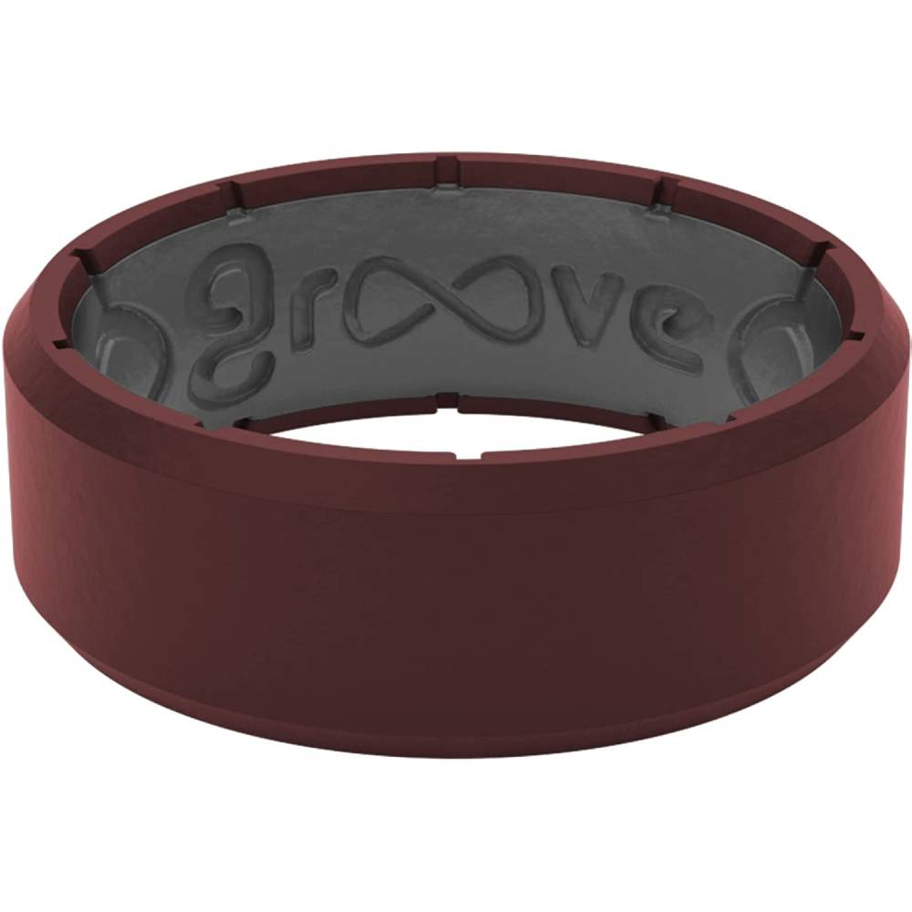 Solid Silicone Ring by Groove Life - Breathable Rubber Wedding Rings for Men, Lifetime Coverage, Unique Design, Comfort Fit Ring | Multiple Colors and Sizes - CGE
