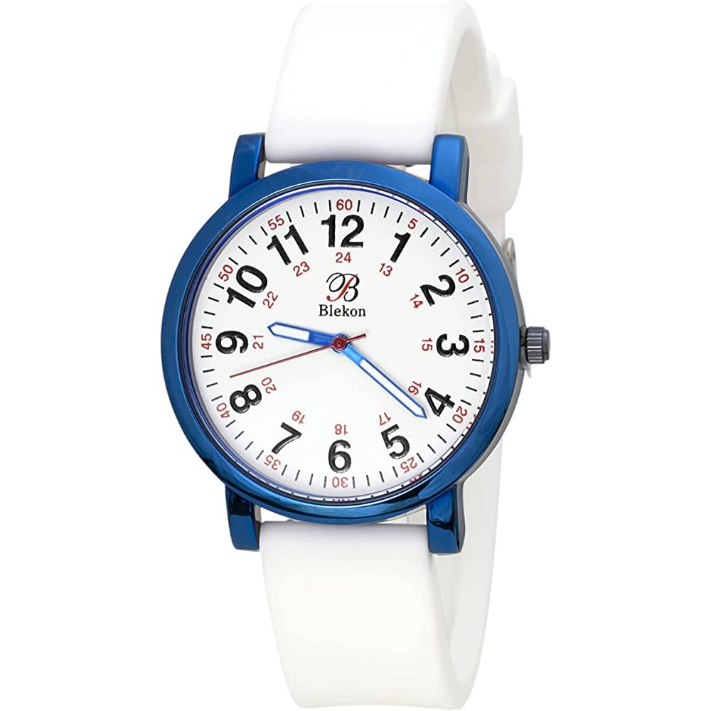 Blekon Original Nurse Watch for Medical Professionals and Students – Various Scrub Colors, Easy Read Dial, Military Time with Second Hand, Silicone Band, 3 ATM Water Resistant - BLW