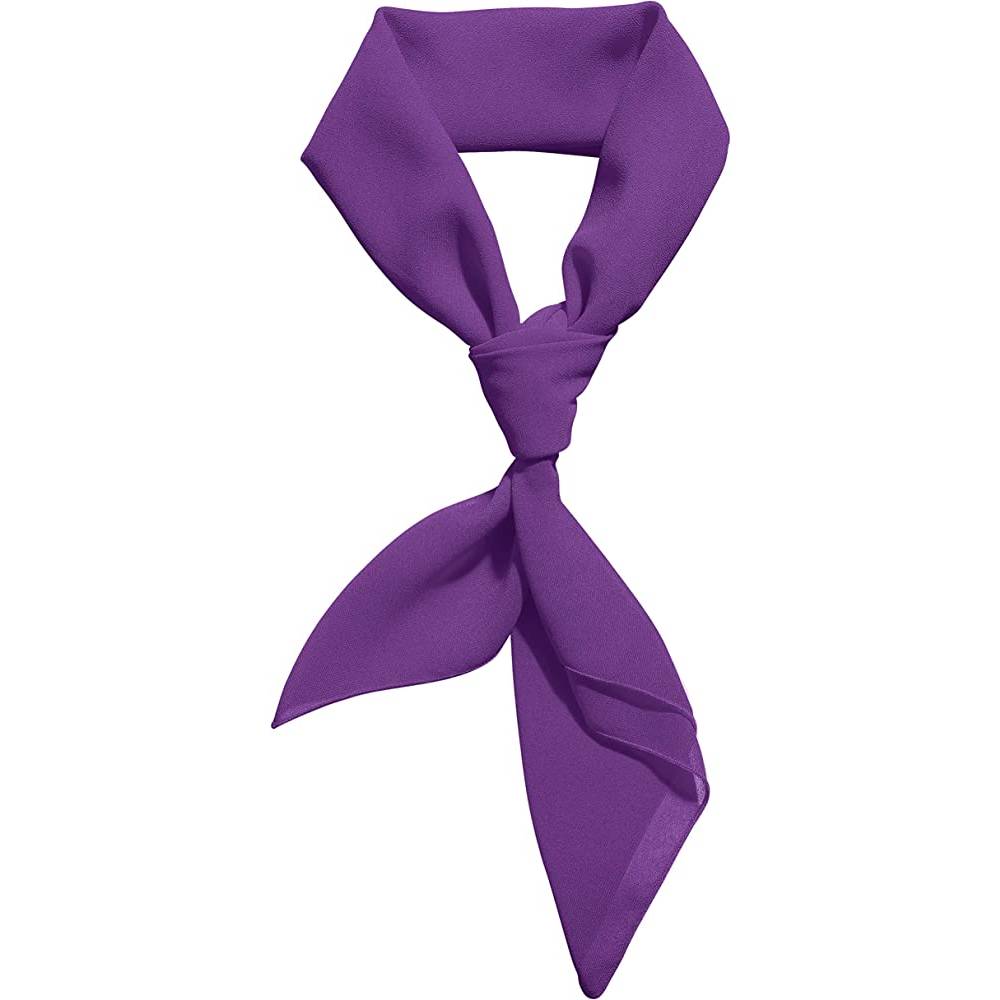Chiffon Scarf Ribbon Neck Scarf Square Handkerchief 23"x23" 26"x26" 30"x30" | Multiple Colors and Sizes - PU
