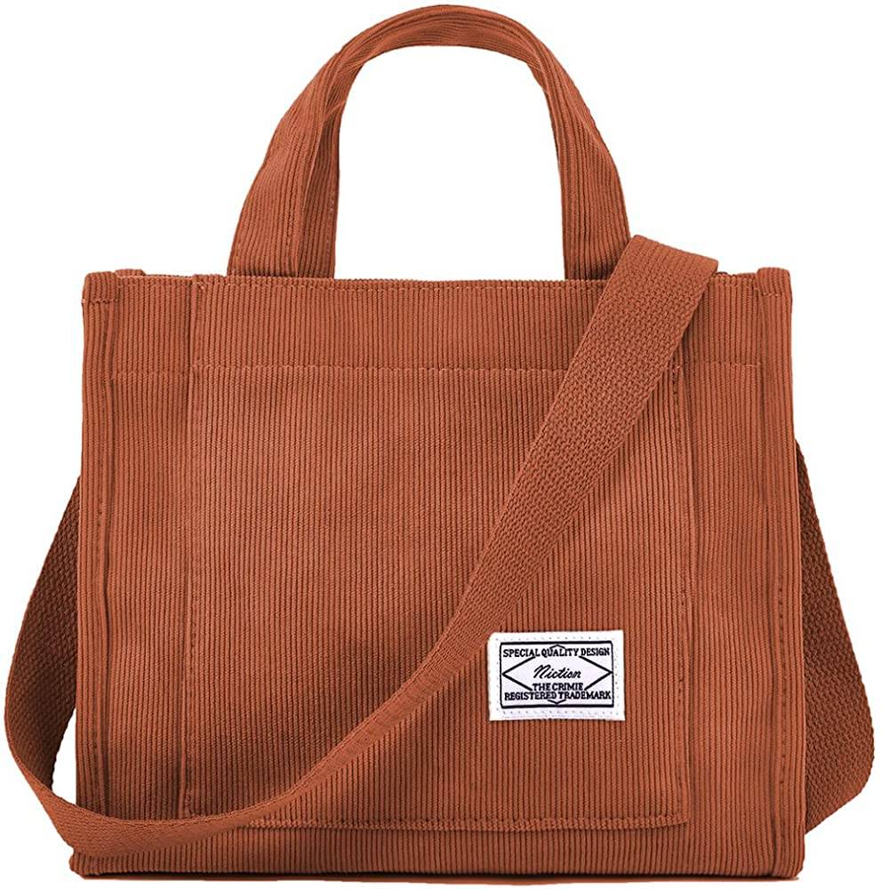 Tote Bag Women Small Satchel Bag Handbag Stylish Tote Handbag for Women Corduroy Hobo Bag Fashion Crossbody Bag Handbag Bag | Multiple Colors - CM