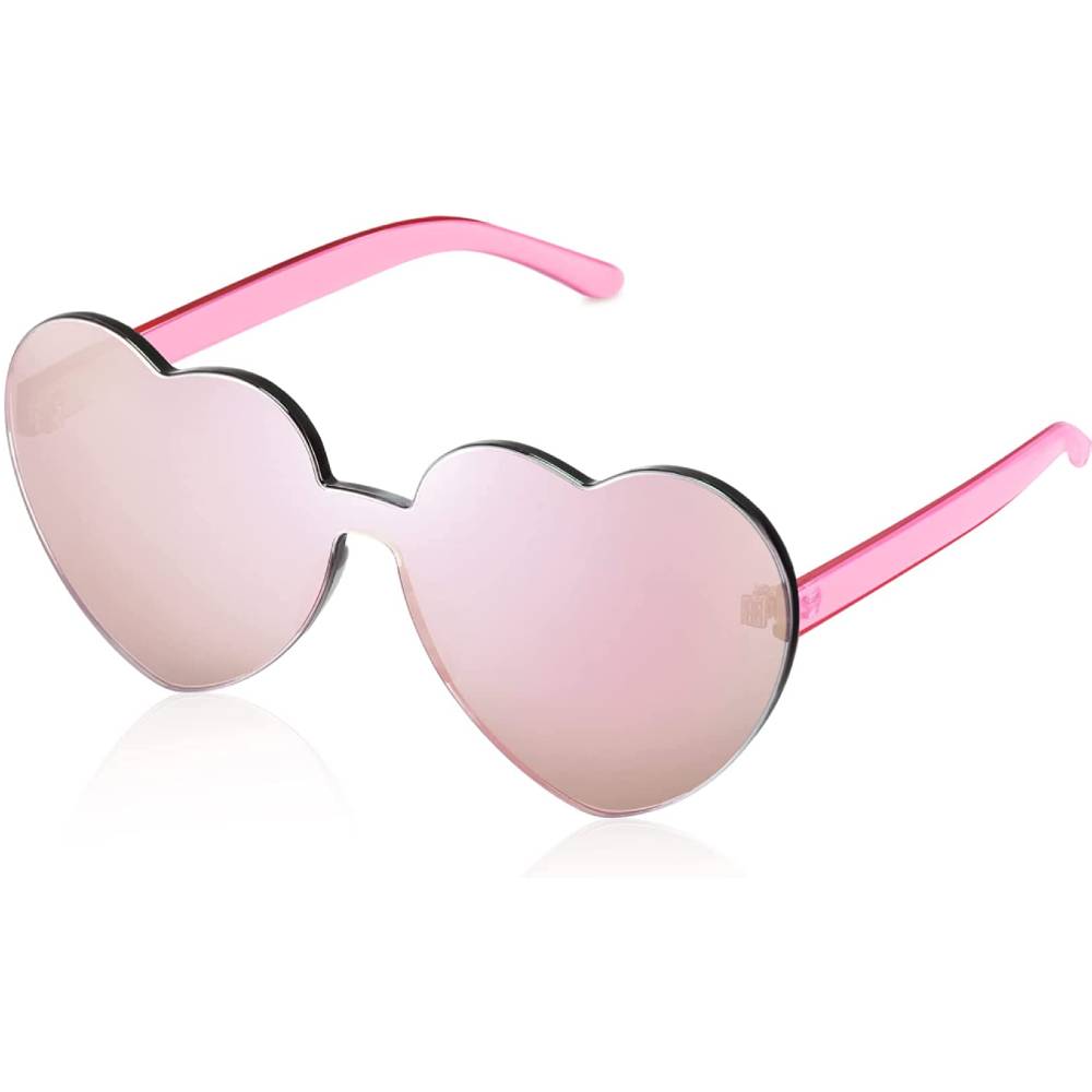 Maxdot Heart Shape Sunglasses Rimless Transparent Heart Glasses Colorful Party Favors | Multiple Colors - HPK