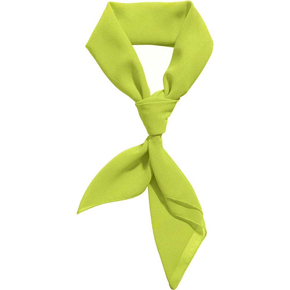 Chiffon Scarf Ribbon Neck Scarf Square Handkerchief 23"x23" 26"x26" 30"x30" | Multiple Colors and Sizes - GR