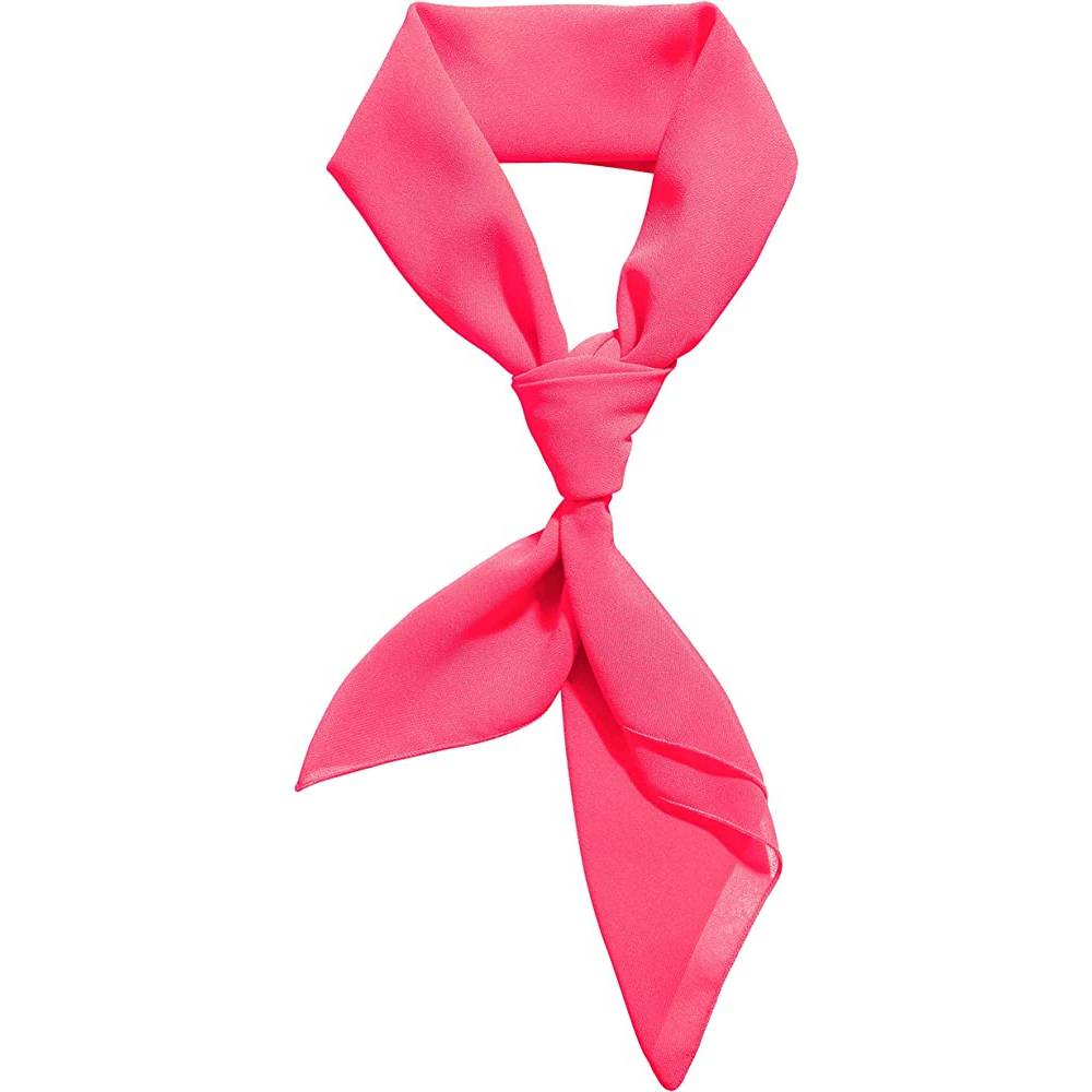 Chiffon Scarf Ribbon Neck Scarf Square Handkerchief 23"x23" 26"x26" 30"x30" | Multiple Colors and Sizes - HPK