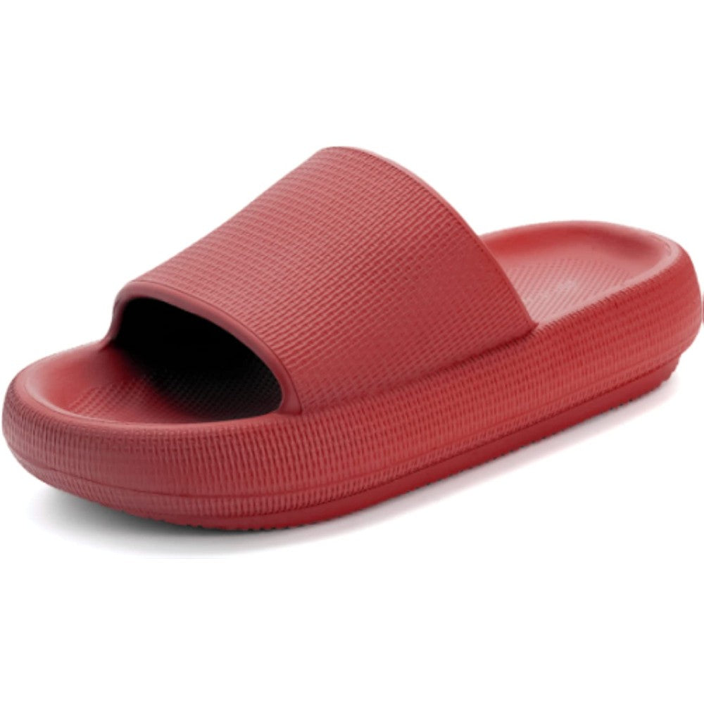 BRONAX Cloud Slippers for Women and Men | Pillow Slippers Bathroom Sandals | Extremely Comfy | Cushioned Thick Sole - Red