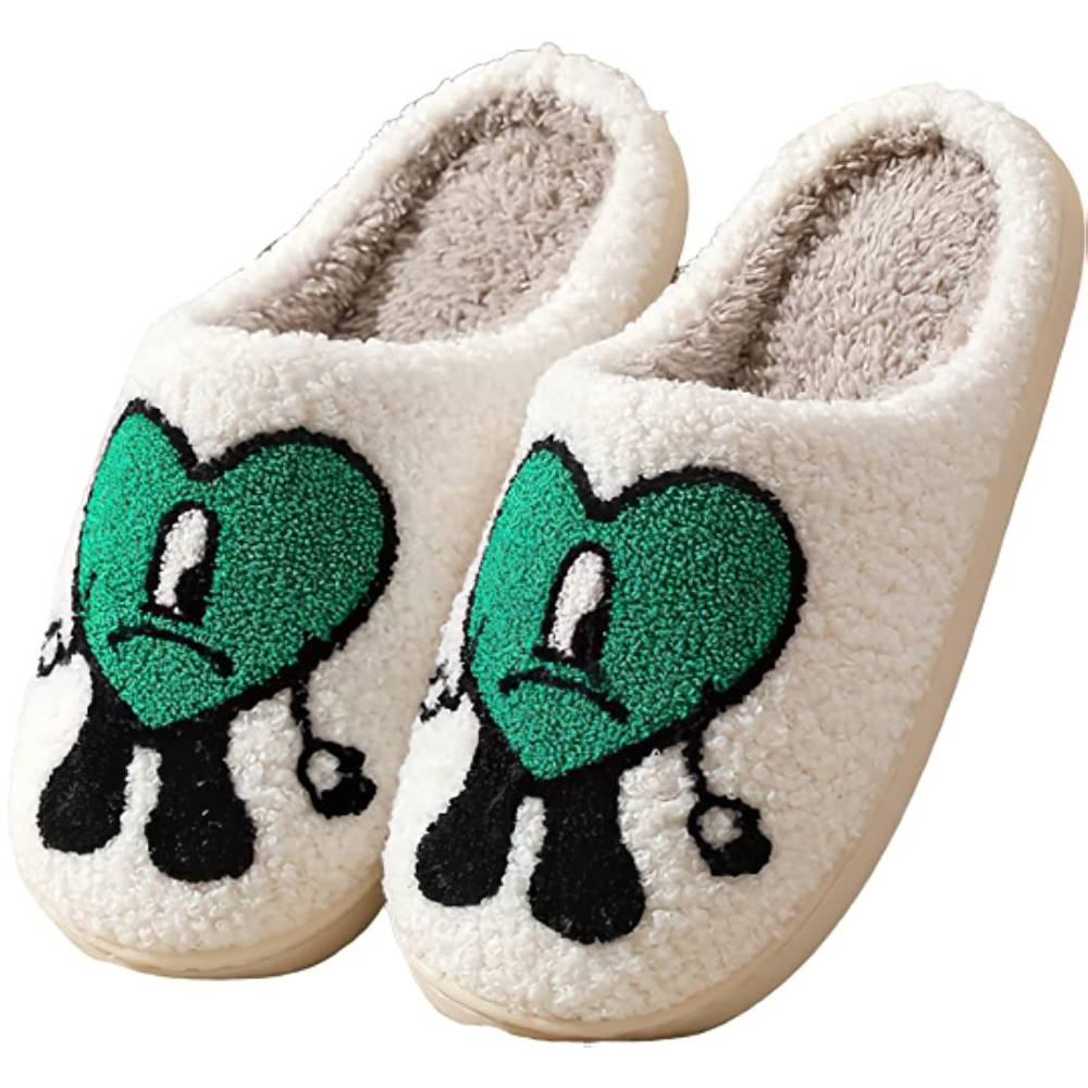 Bad Bunny Slippers for Women Keep Warm Couples Slides Home Slippers Soft Scuff Slip on Anti-Skid Sole Slip-on Slipper for Indoor Outdoor - Multiple Colors and Sizes