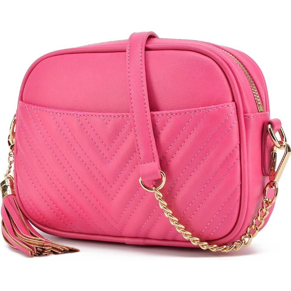 Lola Mae Quilted Crossbody Bag, Trendy Design Shoulder Purse | Multiple Colors - HOPK