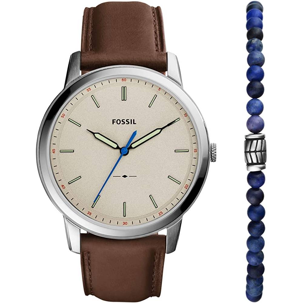 Fossil Men's Minimalist Stainless Steel Slim Casual Watch | Multiple Colors - SBRBRGS